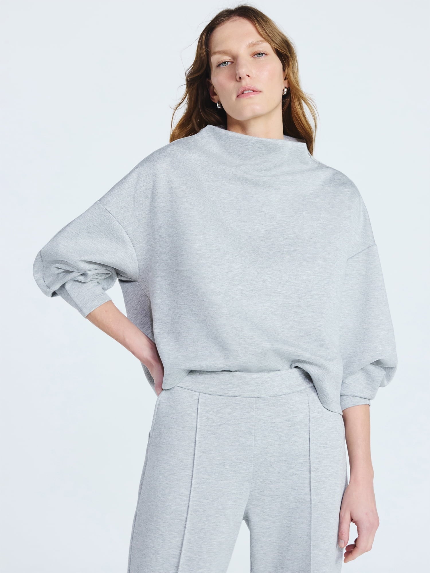 Scoop Women's New Scubaknit Zip Neck Top, Sizes XS-XXL