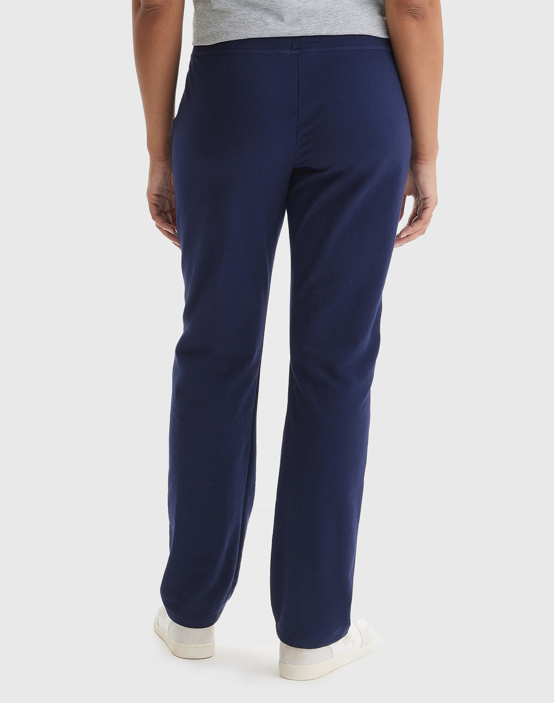 Hanes Women's French Terry Pants with Pockets, 31" Navy L