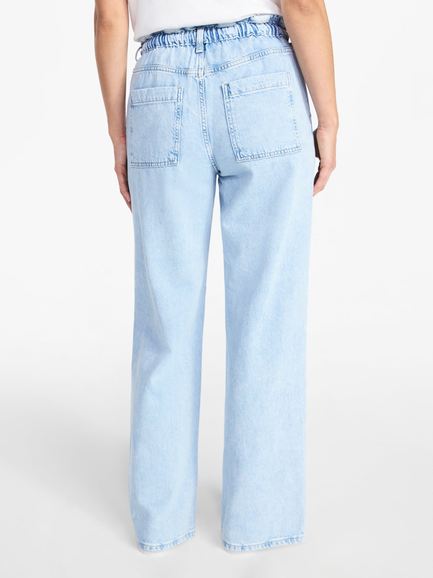 Time and Tru Women's Pull On Wide Leg Jeans, 30" Inseam, Sizes XS-XXXL