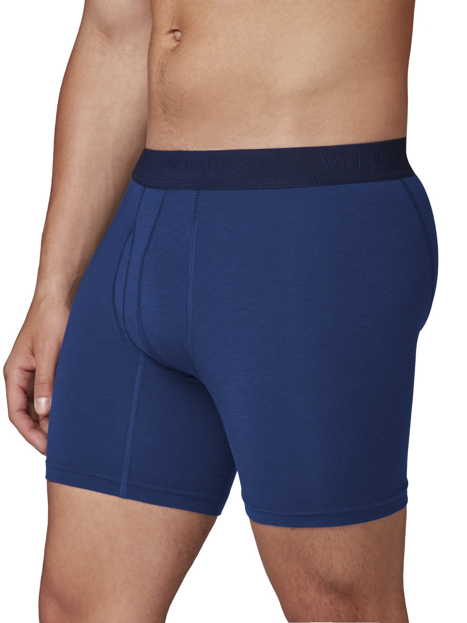 Wrangler Men's Active Stretch Boxer Brief Set, Underwear for Men, L, 6 Pack