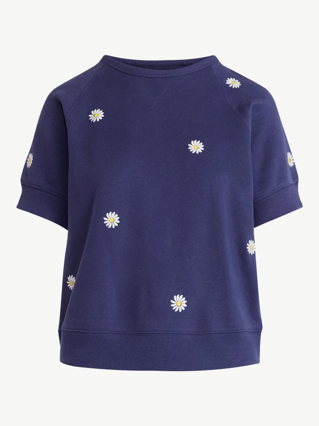 Free Assembly Women's Raglan Sweatshirt with Short Sleeves, Sizes XS-XXL