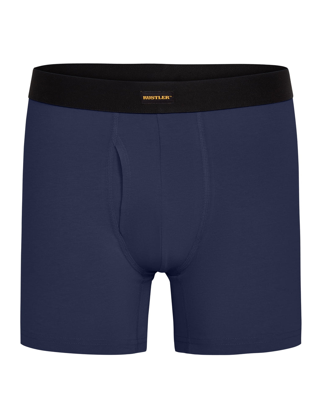 Rustler Everyday Comfort Boxer Briefs for Men, Large, Black/Naval Academy/Fig, 10-Pack