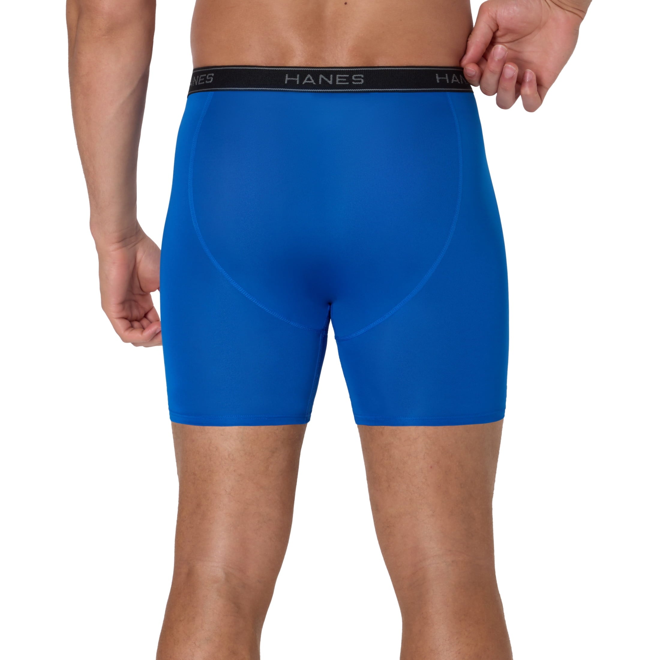Hanes Men’s Performance Boxer Brief Underwear Pack, Stretch, Assorted, 6-Pack