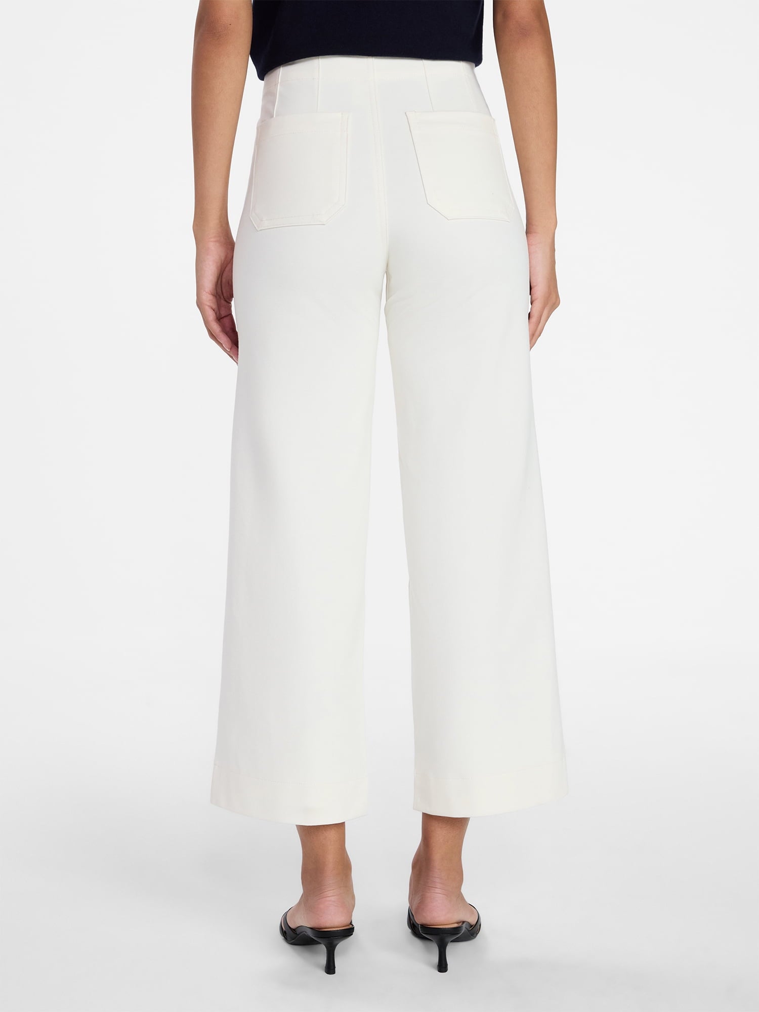 Time and Tru Women's Patch Pocket Ponte Knit Pants, 28" Inseam, Sizes 0-20