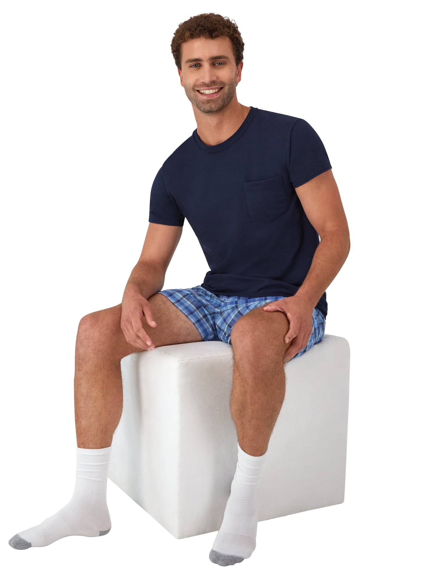 Hanes Men's Value Pack Assorted Pocket T-Shirt Undershirts, 6 Pack