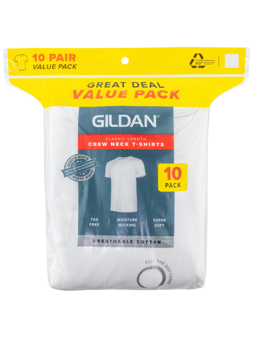 Gildan Men's Short Sleeve Crew T-Shirt, 10-Pack, Sizes S-3XL