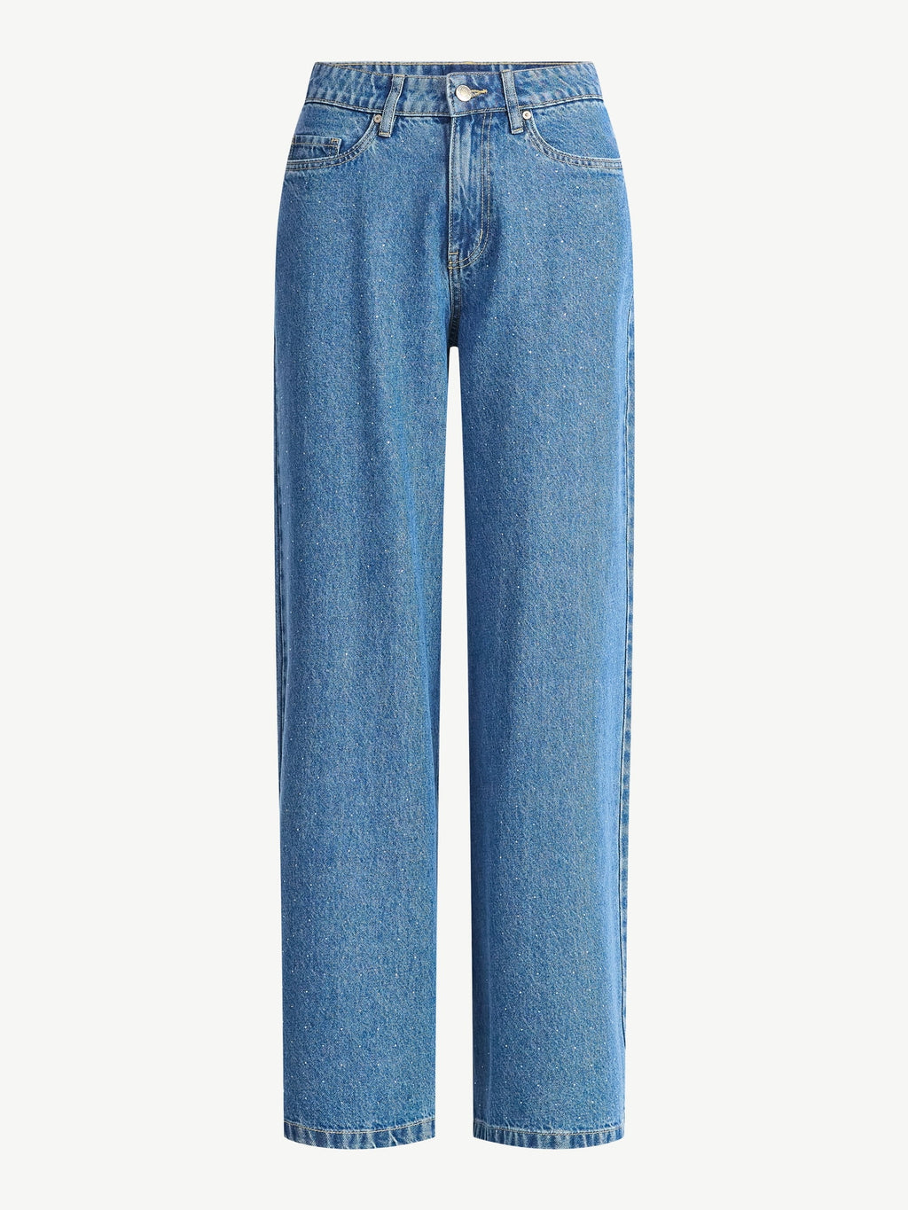 Scoop Women’s and Women’s Plus Rhinestone Embellished Wide Leg Jeans, Sizes 0-26W