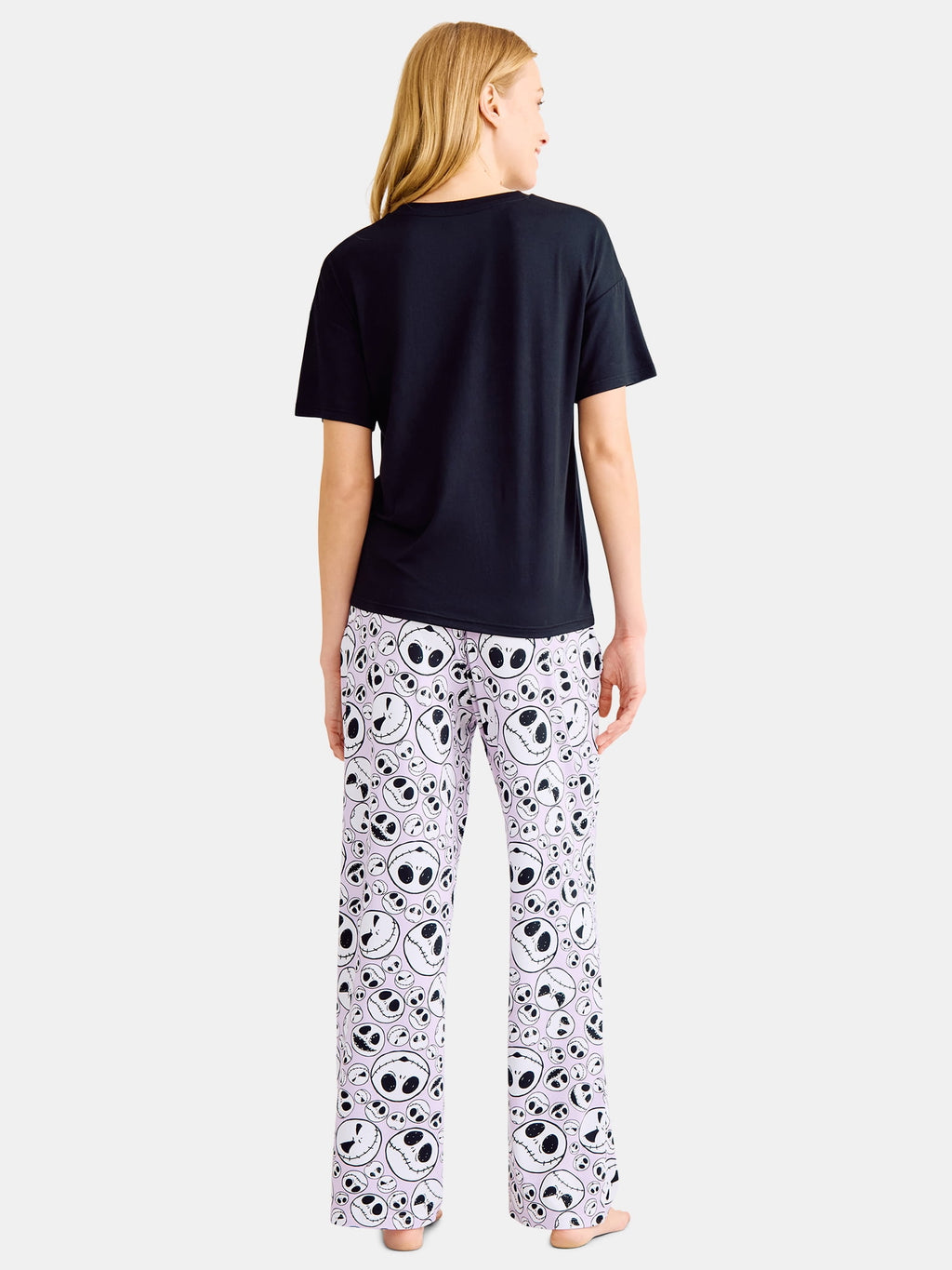 Nightmare Before Christmas Women's Oversized Tee and Pants Pajama Set, 2-Piece, Sizes XS-3X