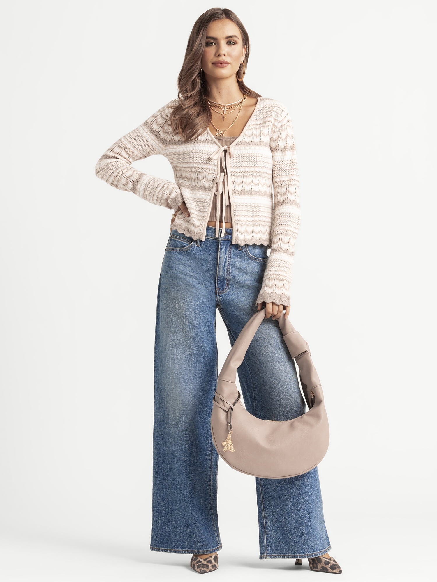 Jessica Simpson Women's and Women's Plus Freesia Wide Leg Jeans, 30", 32", and 34" Inseams, Sizes 2-24W