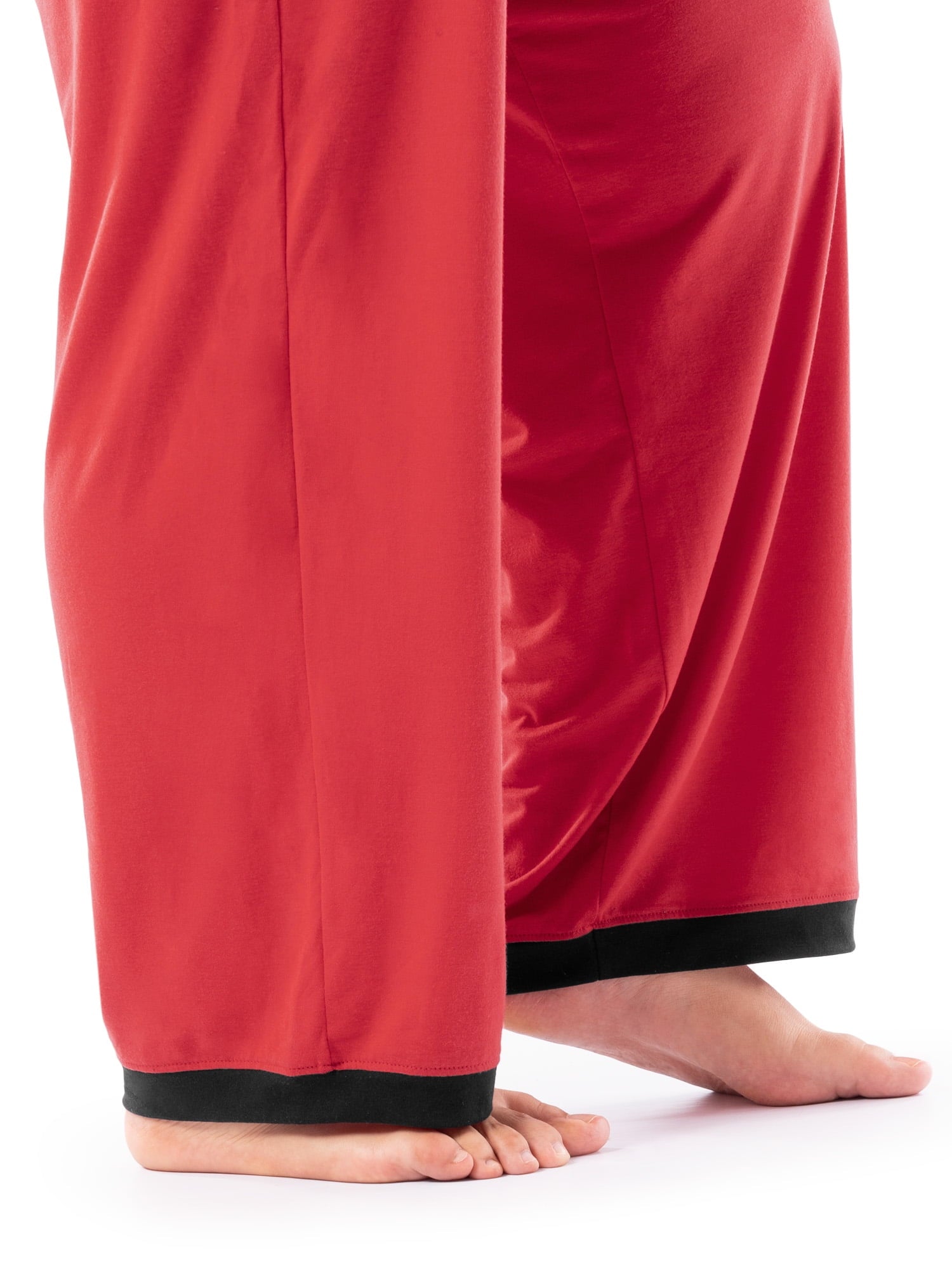 Fruit of the Loom Women's Soft & Breathable V-Neck Short Sleeve Top & Pajama Pant Set, Sizes S-4X