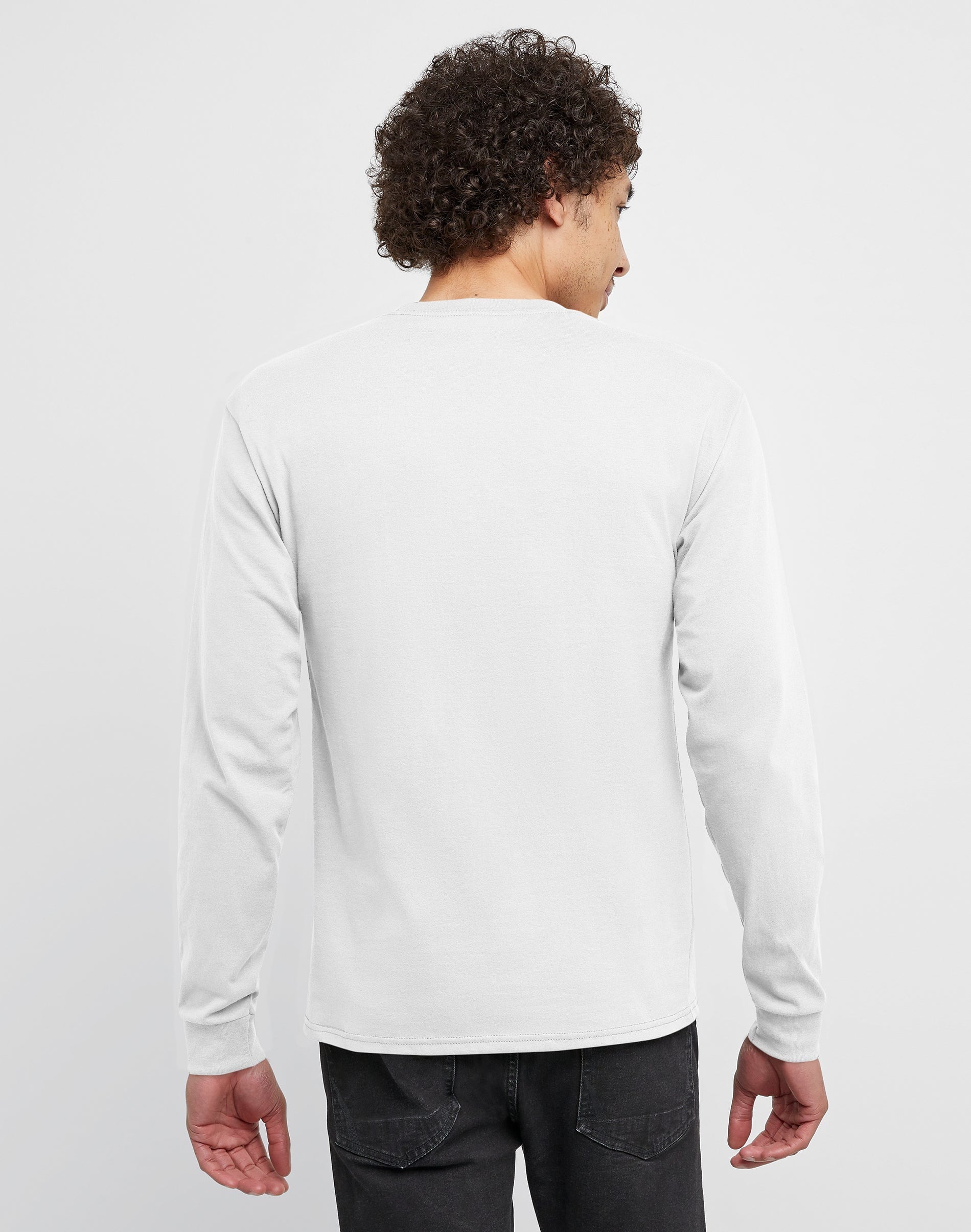 Hanes Long-Sleeve T-Shirt 4-Pack Tee ComfortSoft Men's 100% Cotton Heavyweight