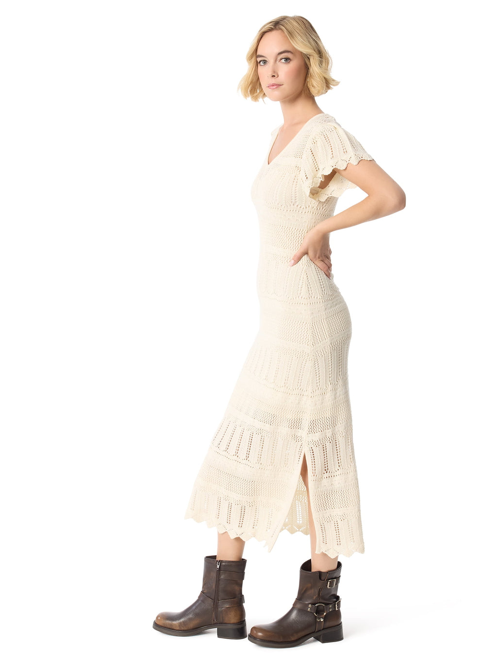 Jessica Simpson Women's and Women's Plus Trinity Crochet Dress, Sizes XS-5X