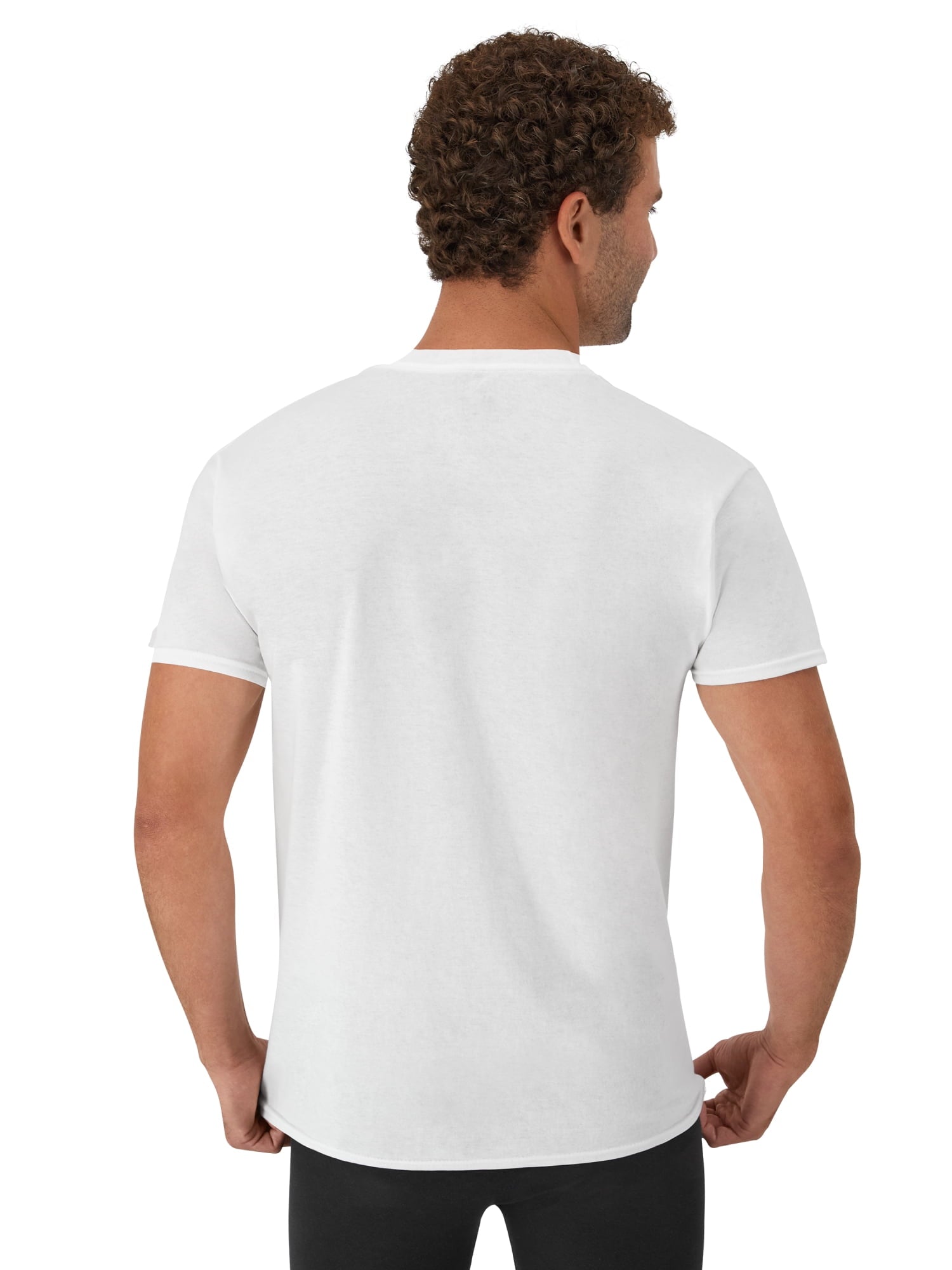Undershirts T-Shirt Pack, 10-Pack, V-Neck Cotton Tees for Men, Moisture-Wicking, White