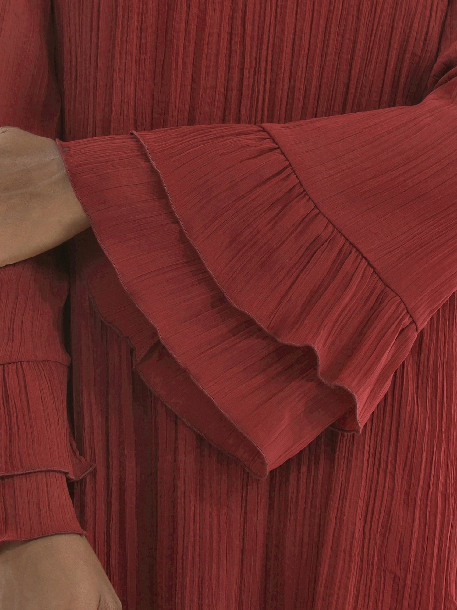 Time and Tru Women's and Women's Plus Crinkle Mini Dress with Back Tie, Sizes XS-4X