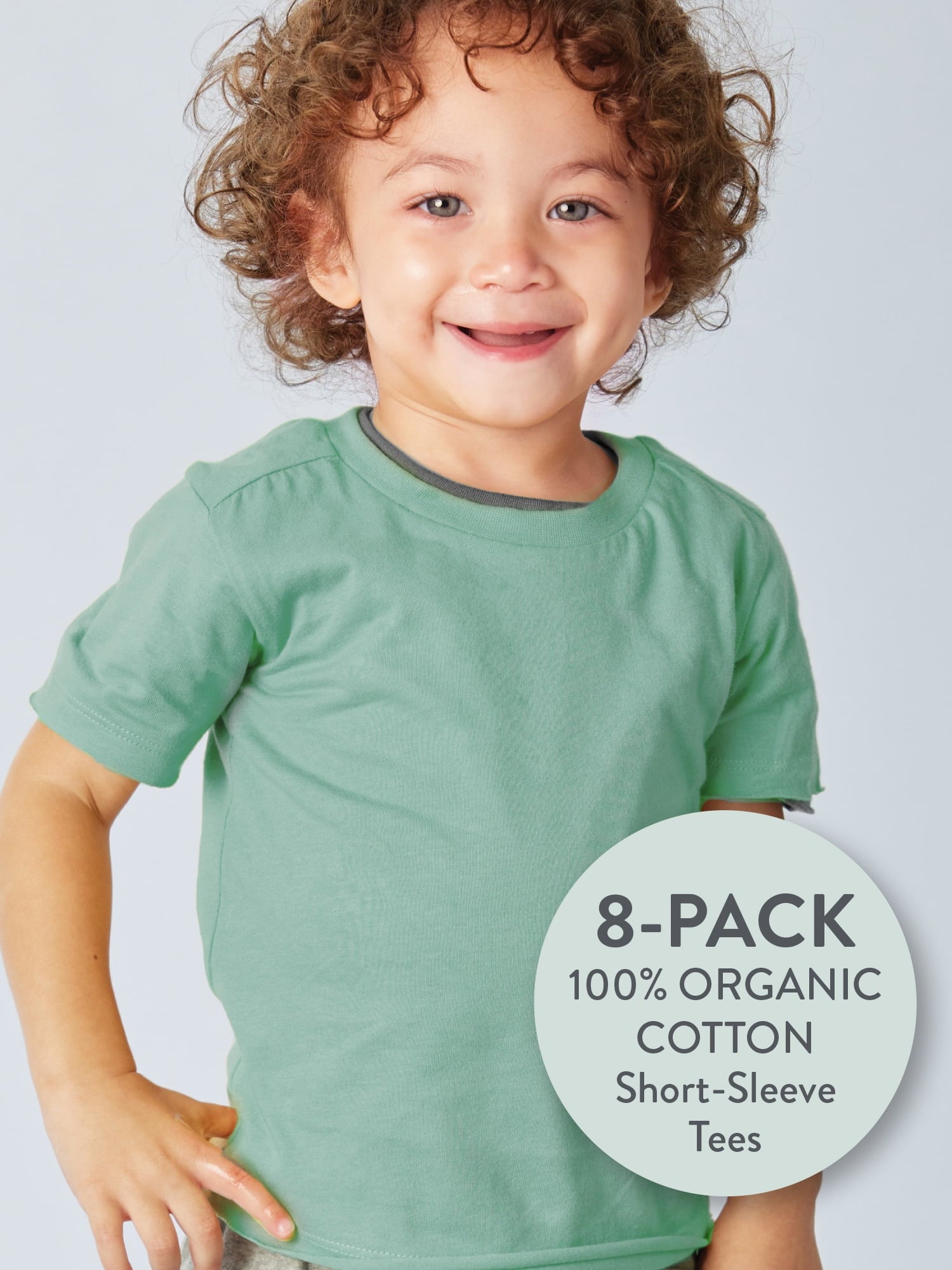 Honest Baby Clothing Baby & Toddler Boy or Girl Gender Neutral Organic Cotton Short Sleeve T-Shirts, 8 Pack (Newborn-5T)