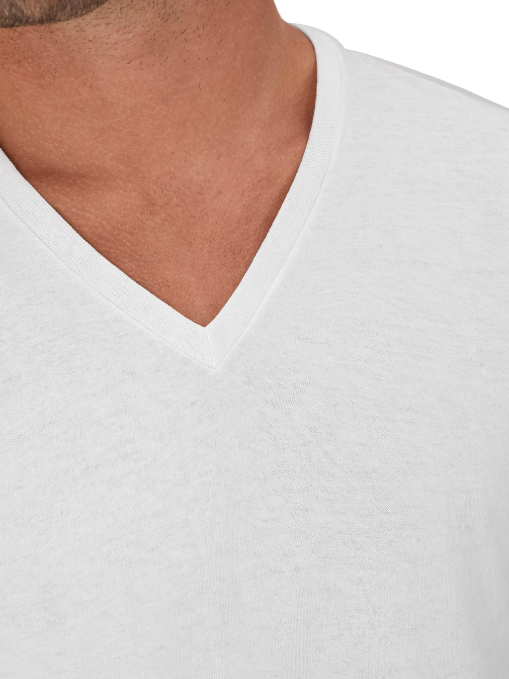 Undershirts T-Shirt Pack, 10-Pack, V-Neck Cotton Tees for Men, Moisture-Wicking, White