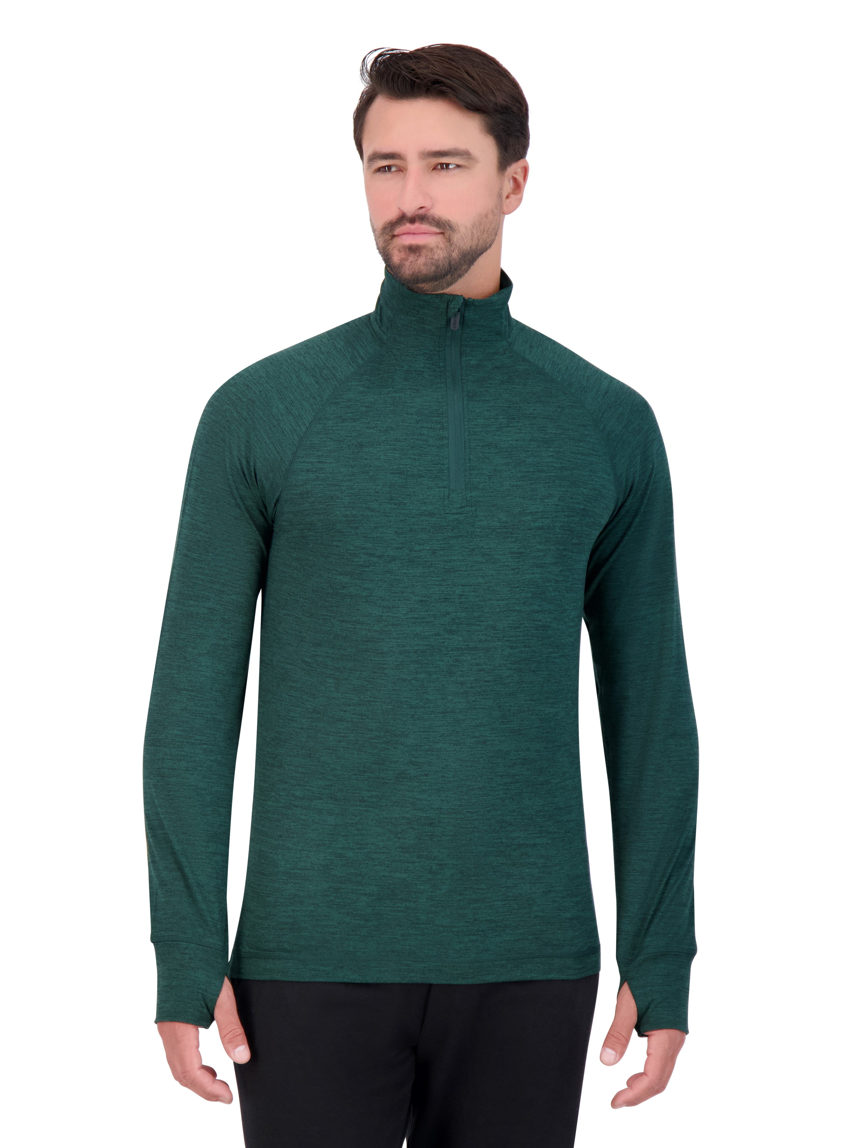 Gaiam Men’s Commuter Quarter-Zip Pullover with Long Sleeves, Sizes S-XL