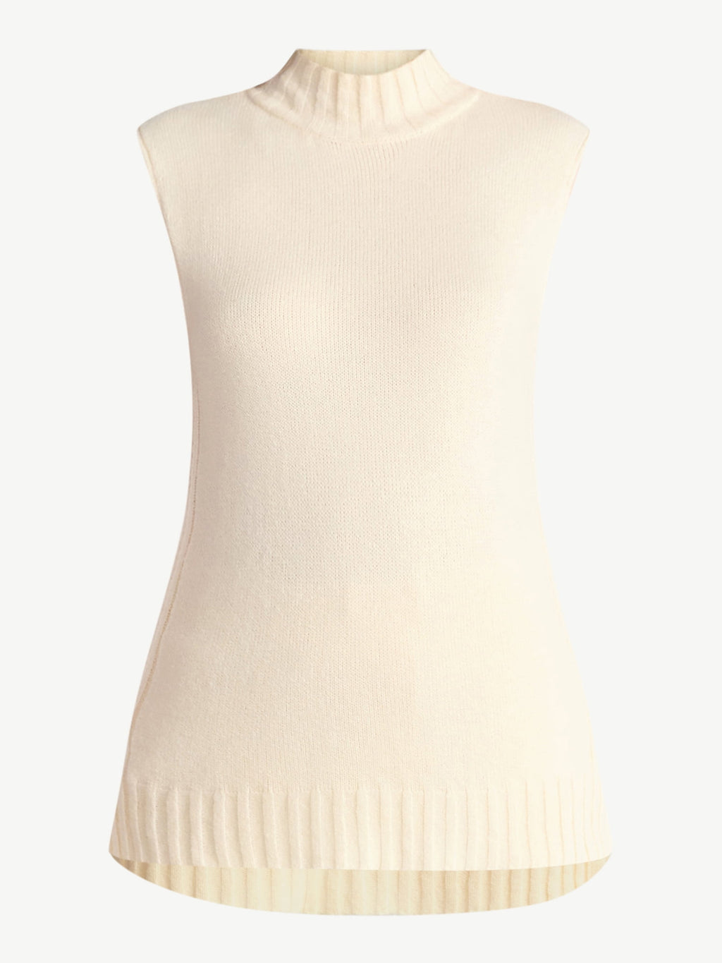 Time and Tru Women's Sleeveless Turtleneck Top and Pants Sweater Outfit Set, 2-Piece, Sizes XS – XXXL