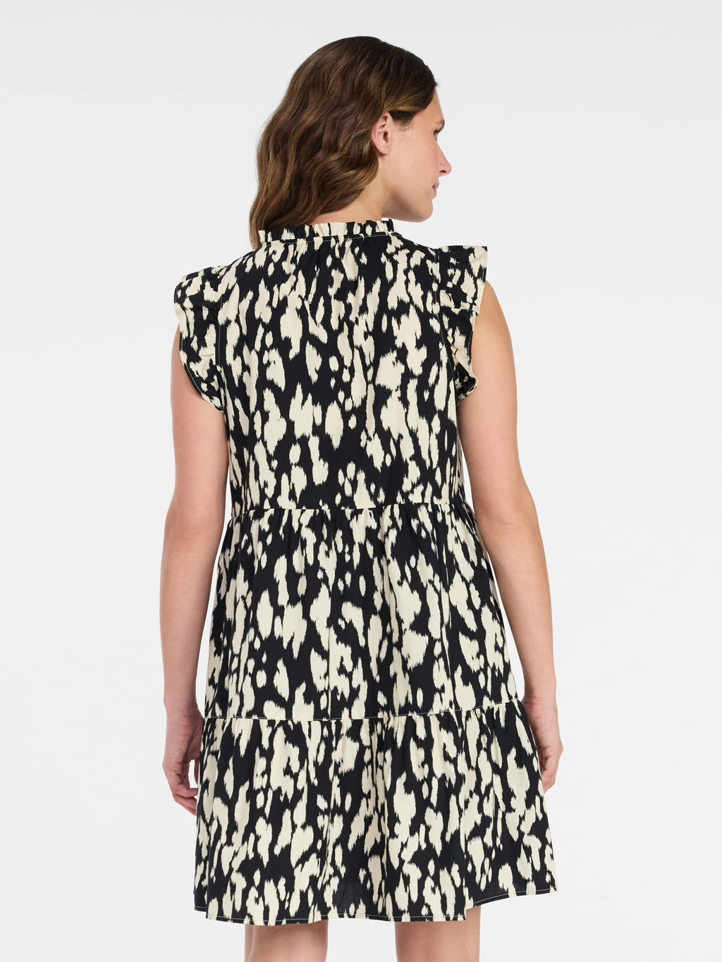 Time and Tru Women’s and Women’s Plus Flutter Sleeve Cotton Mini Dress, Sizes XS-4X