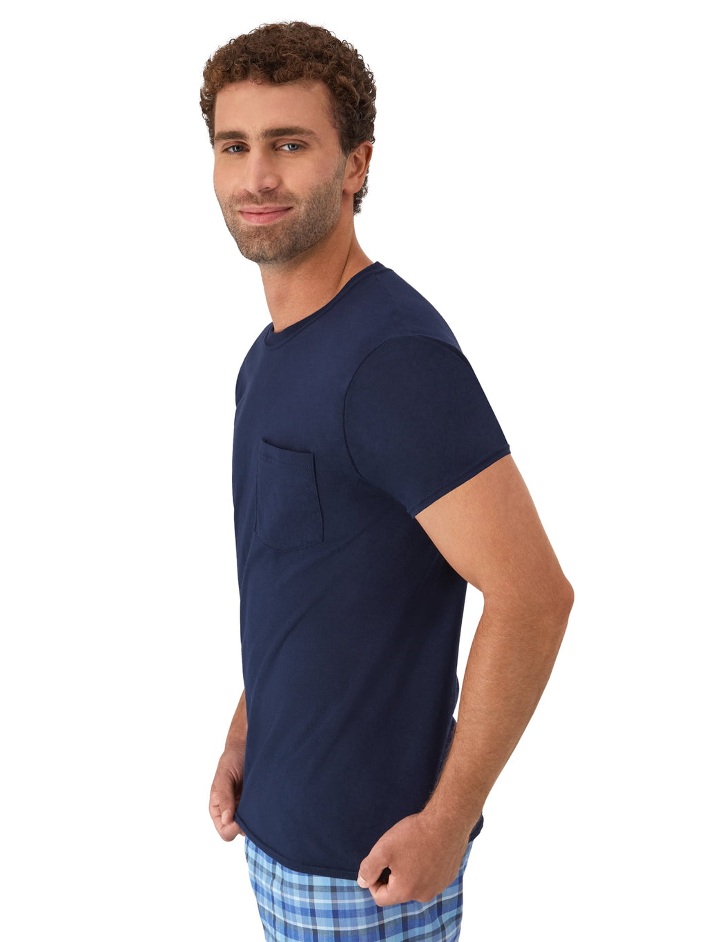 Hanes Men's Value Pack Assorted Pocket T-Shirt Undershirts, 6 Pack