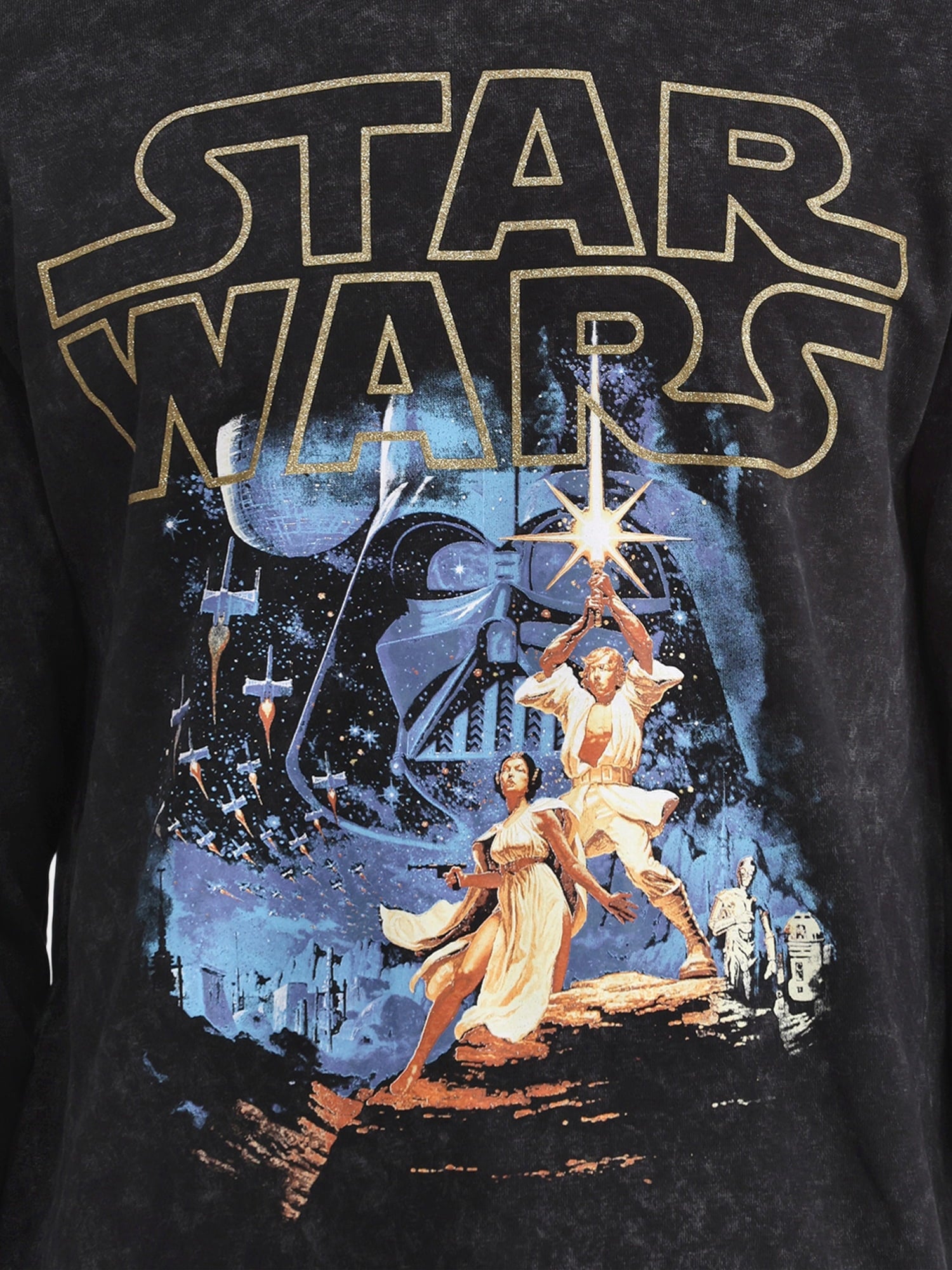 Star Wars Men's & Big Men's Mineral Wash Vintage Poster Graphic Print Sweatshirt, Sizes S-2XL