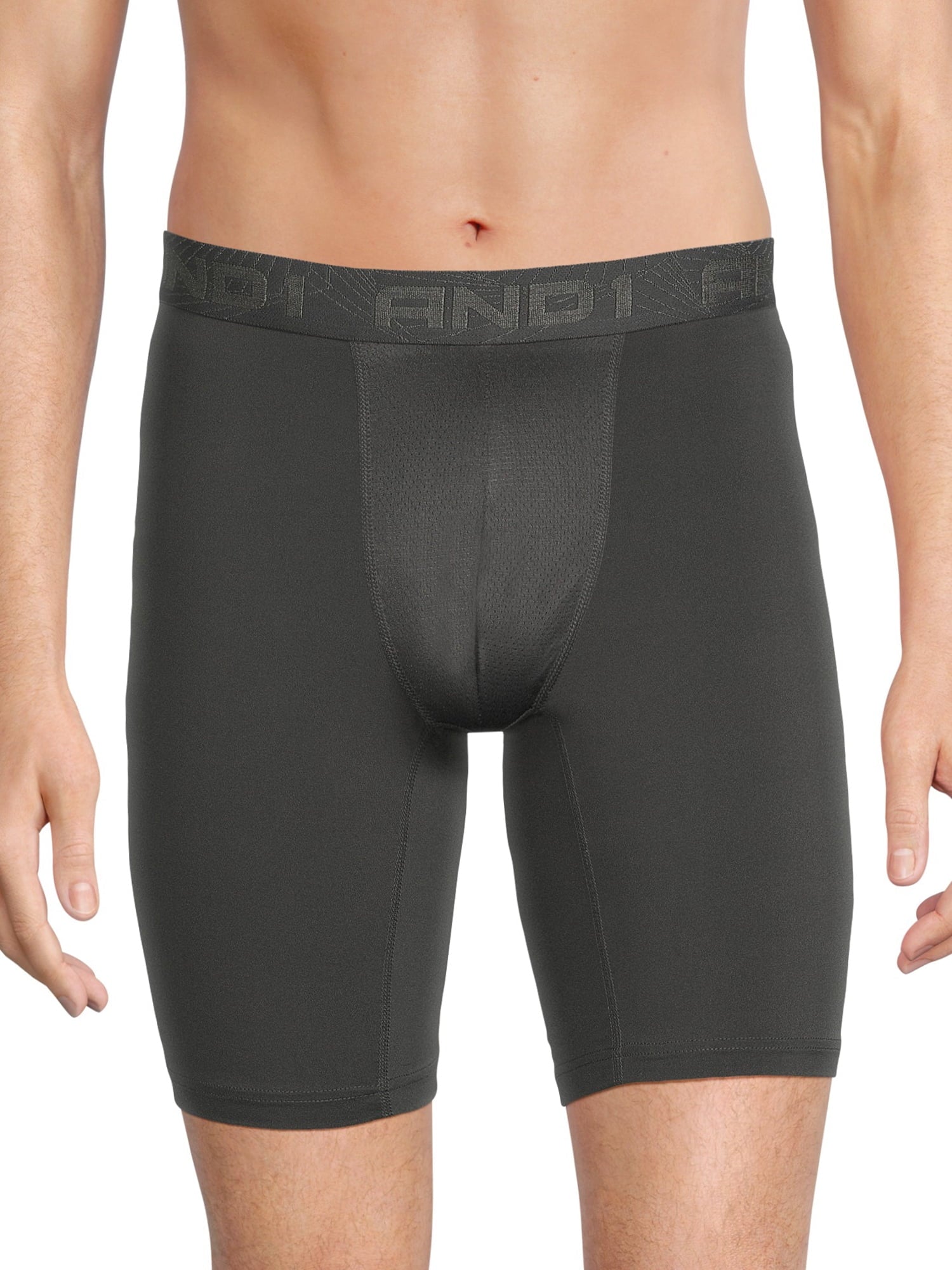 AND1 Men's Underwear Pro Platinum Boxer Briefs, 6 Pack, 9"